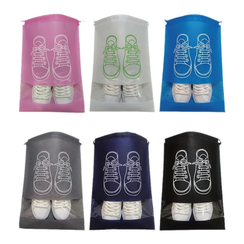 MU Drawstring Shoe Storage Bag Dustproof Shoe Bag Non-woven Clothing Shoe Packaging Bag Dust Prevention