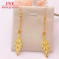 Brass Gold Plated Leaves Long Earrings Female Live Supply Chain Boutique Fashion New Earrings Graceful Personality Ear Hook