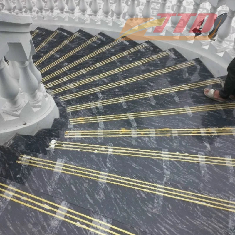 High-Traffic Areas Luxury Interiors! Non-Slip Brass T10 Molding Grooved Design for Maximum Grip Safety Durability! Metal