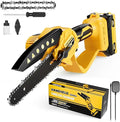 Cordless Chainsaw with Security Lock & Replacement Chain Mini Chainsaw Compatible With Battery Battery Powered for Camping