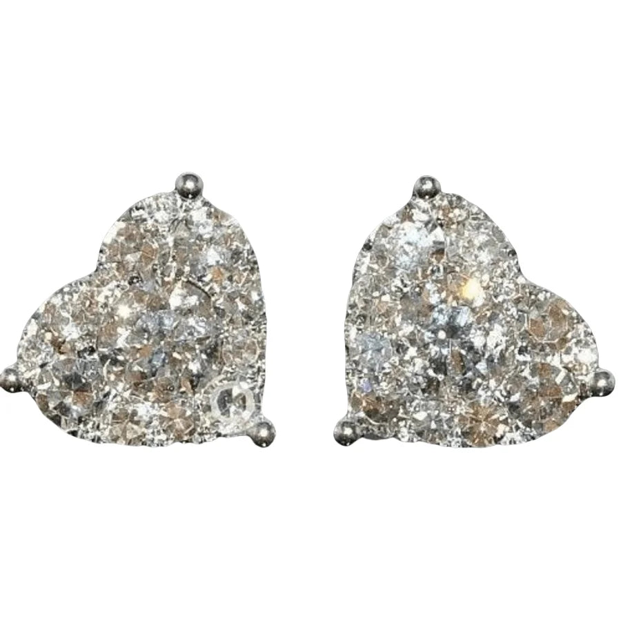 Fenyi Wholesale Alloy Jewelry High Quality Fashion Exquisite love Diamond Heart-shaped Temperament Earrings for Women