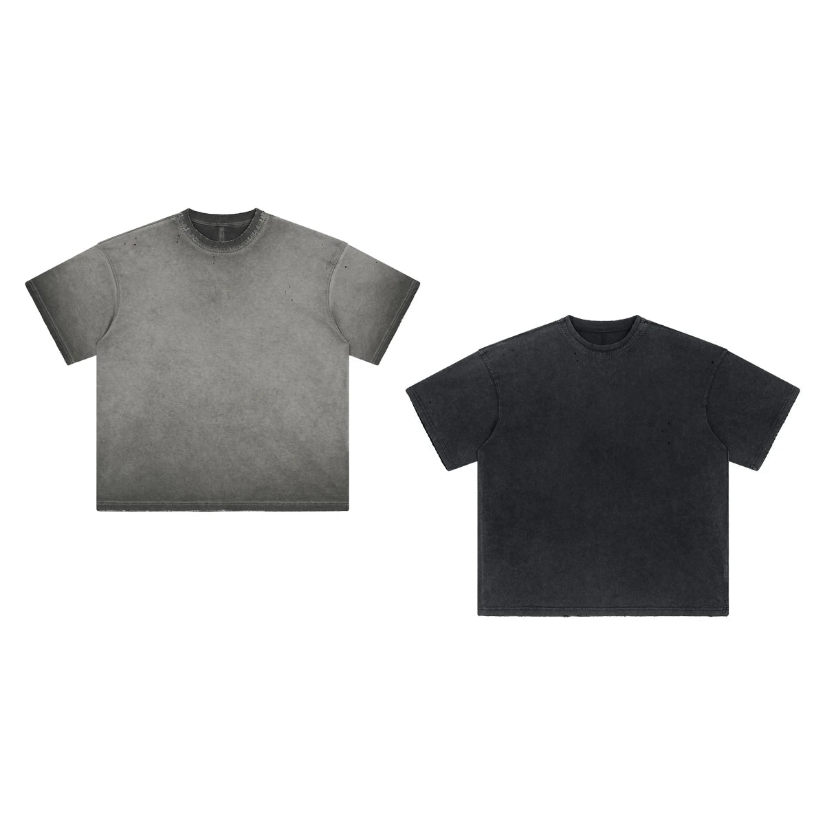 LOW MOQ 250gsm SPRAY Acid Washed Abrasion Oversize Vintage T-Shirt Oversized Plus Size Graphic Print Logo T Shirt