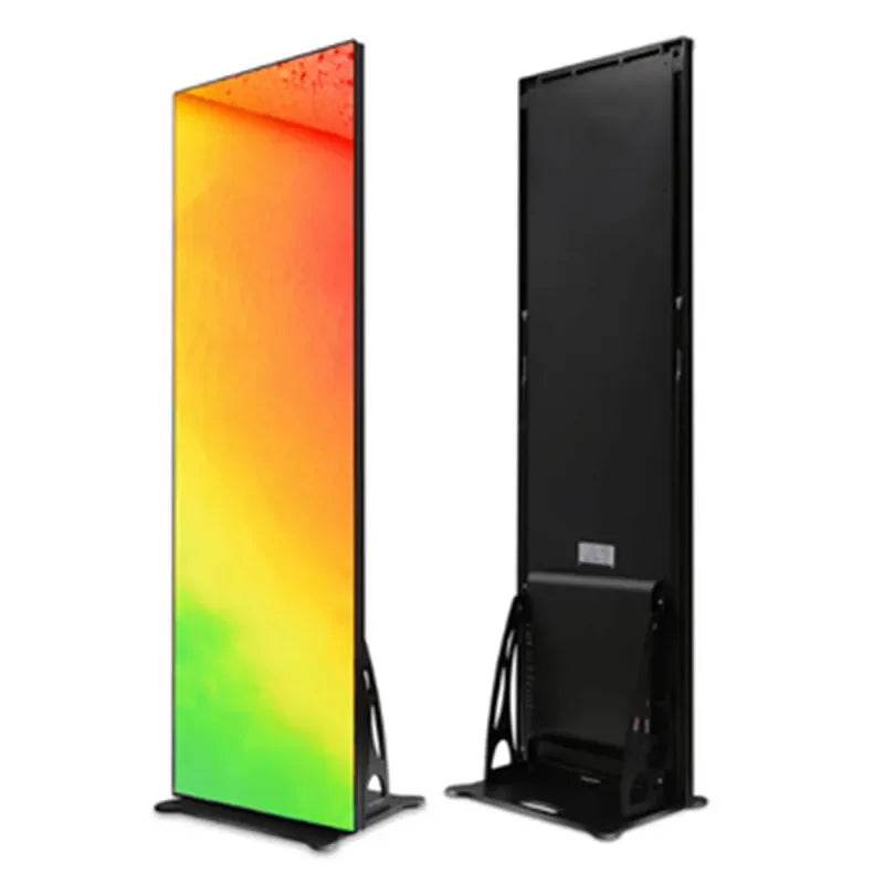 Indoor Wifi Control Floor Standing Poster LED Kiosk Digital Signage Screen Advertising Display Led Poster With Video