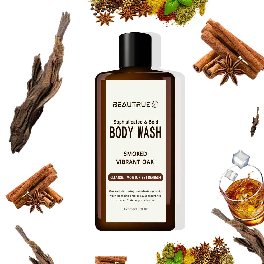 Custom Body Wash for Men Luxury Masculine Shower Cleanser Distillers Spice Fine Bourbon White Oak Scent Moisturizing Care