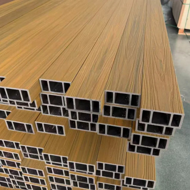 SONSILL Waterproof Hollow Outdoor WPC Wall Panel Exterior Decorative Wood Plastic Square Tubes