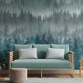 Made Germany Photo Wallpaper Murals Forest Blue Grey Non Woven Vinyl Wall Mural Sound-Absorbing Removable Bedroom Dining