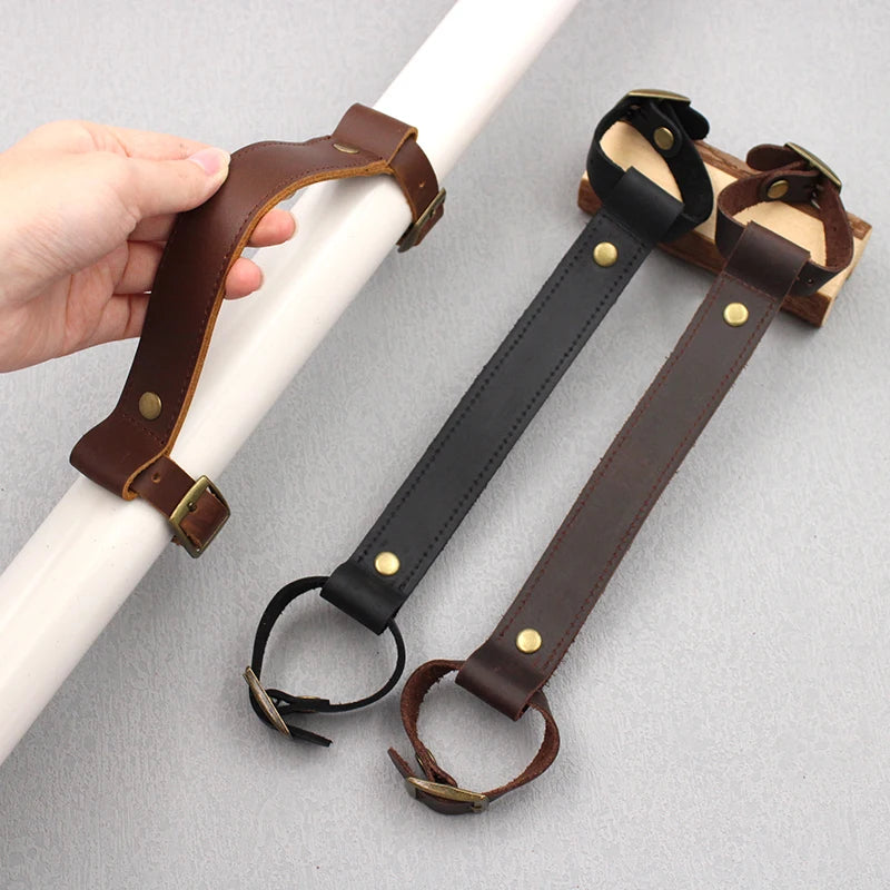 Practical Genuine Leather Bike Carrying Strap Durable Bicycle Carry Lift Grip Adjustable Bike Accessory for Outdoor Sports