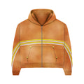 Men Plus Size Hoodies Flared Sweat Pants Set Printed Distressed Hoodie Sweat Suit Sets Cotton Autumn Sun Faded Acid Wash