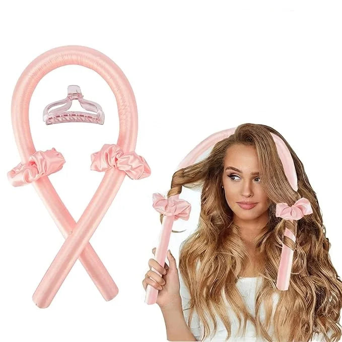 Heatless Hair Curler for Women with Scrunchies for Overnight Curls No Heat Damage Styling with Heatless Curler