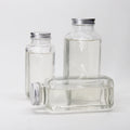 Single Wall Glass Square Bottles for Juice Beverage Milk