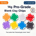 Factory Direct Blank 40mm 14G Clay Poker Chips Custom Logo Sticker Ready Recessed Center Golf Ball Marker Gift for Casino Room MegaBDM
