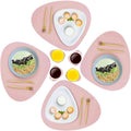 Faux Leather Placemats and Coasters Washable Reversible Placemats Place Mats Waterproof Non-Slip Kitchen Dining Table Mats