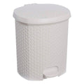 Multipurpose waste bin/bin with lid rattan design 21L capacity size 33.5x34.5x39.2 Nordic white color