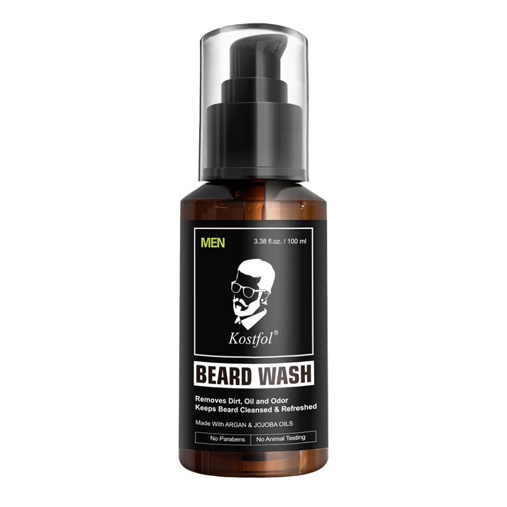 Bingo Factory Cleaning Beard Care Moisturizes Dry Hair Beard Wash Reduce Flakes Anti Itch Men Beard Shampoo