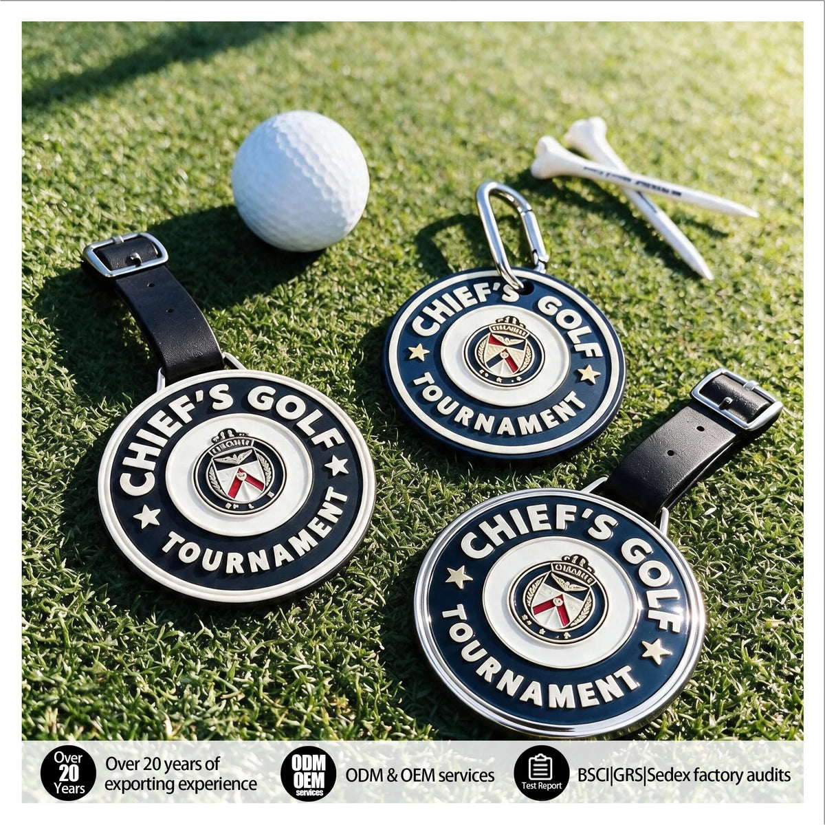 Golf Thin Metal Bag Tag Golf Bag Tag Golf Bag Tag Custom Custom Leather for Luggage Custom Leather Metal Metal Tee Holder for La MegaBDM