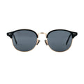 Japanese Style Retro Mazzucchelli Premium Round Acetate Metal Frame Polarized Sunglasses Fashion Men Women Gray Clear