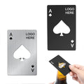 Custom Logo Pocket Size Stainless Steel Slim Playing Card Bottle Opener for Promotional Activities