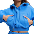 Quality Women's Plus Size Winter Knitted Pullover Hooded Sweatshirts Breathable Preppy Style Solid Pattern Full Sleeves Cotton