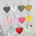 2025 Handbag Backpack Pendant Decoration PU Leather Keychain Heart Shape Keyring Leather Heart Keychain MegaBDM