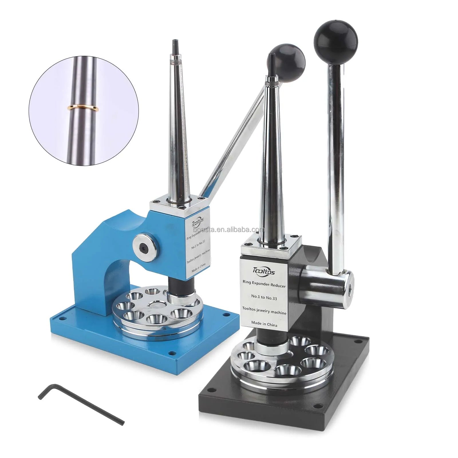Boasta High-Carbon Steel Ring Enlarger and Reducer Machine Single-Rod Square Base Ring Stretching Tool for Jewelry Making