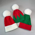 Christmas Hats Winter Beanie Cap Warm Wool Ball Hat Merry Christmas Bell Hat Caps