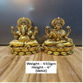 Custom Made Artistic Religious Statues Lord Ganesha Laxmi Resin 50 Grams Weight 4 Inch Height Hand-Painted Art Collectible Home