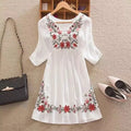 OEM Custom Logo 2025 Summer Fashion Maxi Dress for Women Embroidery Bodycon Casual Midi Dress Chiffon Fabric Washable