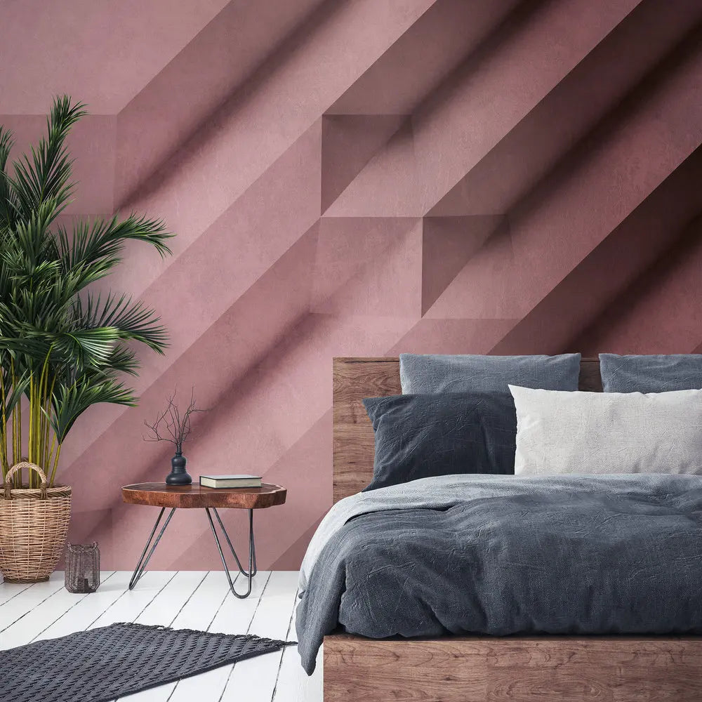Made Germany Photo Floral Wallpaper Murals 3D Pink Non Woven Vinyl Wall Mural Large Format Hotel Bedroom Hospital Mall