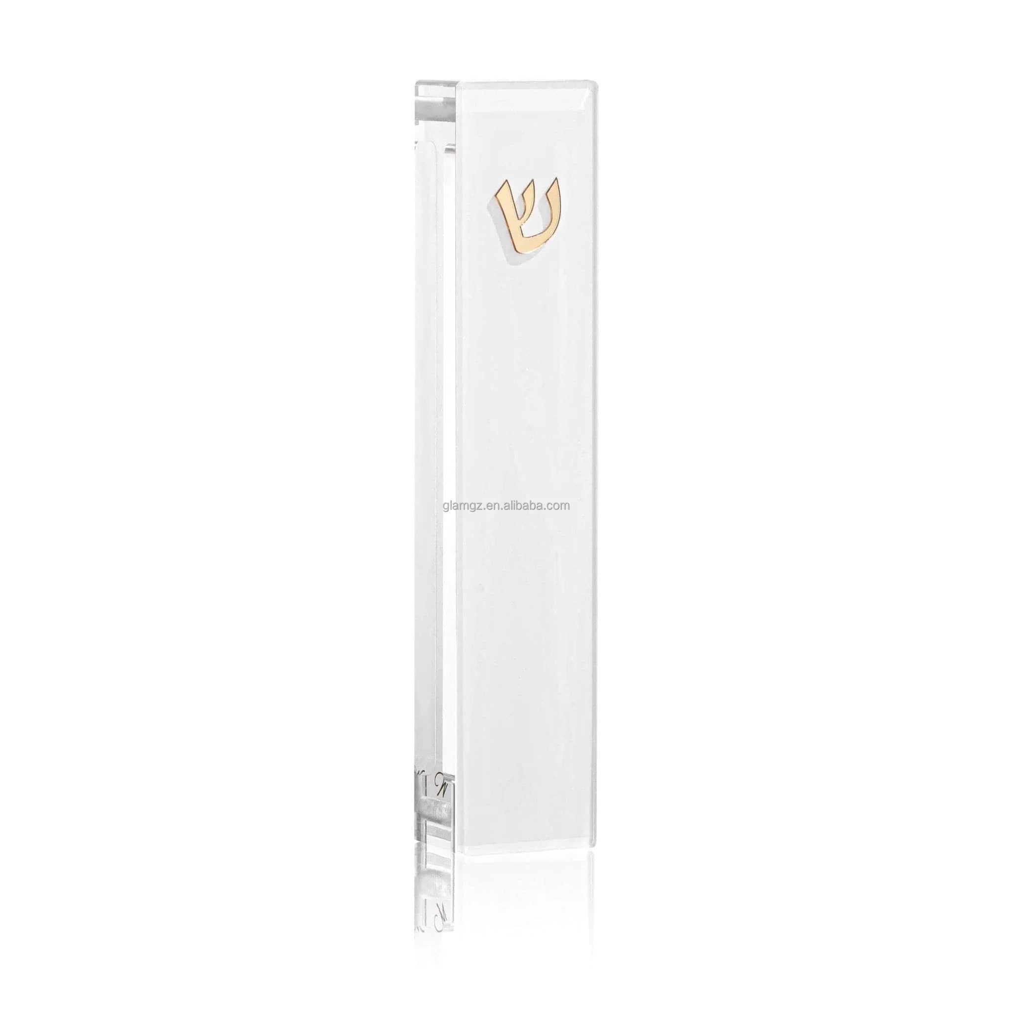 Collection Painted Kosel Winter Acrylic Lucite Mezuzah Case