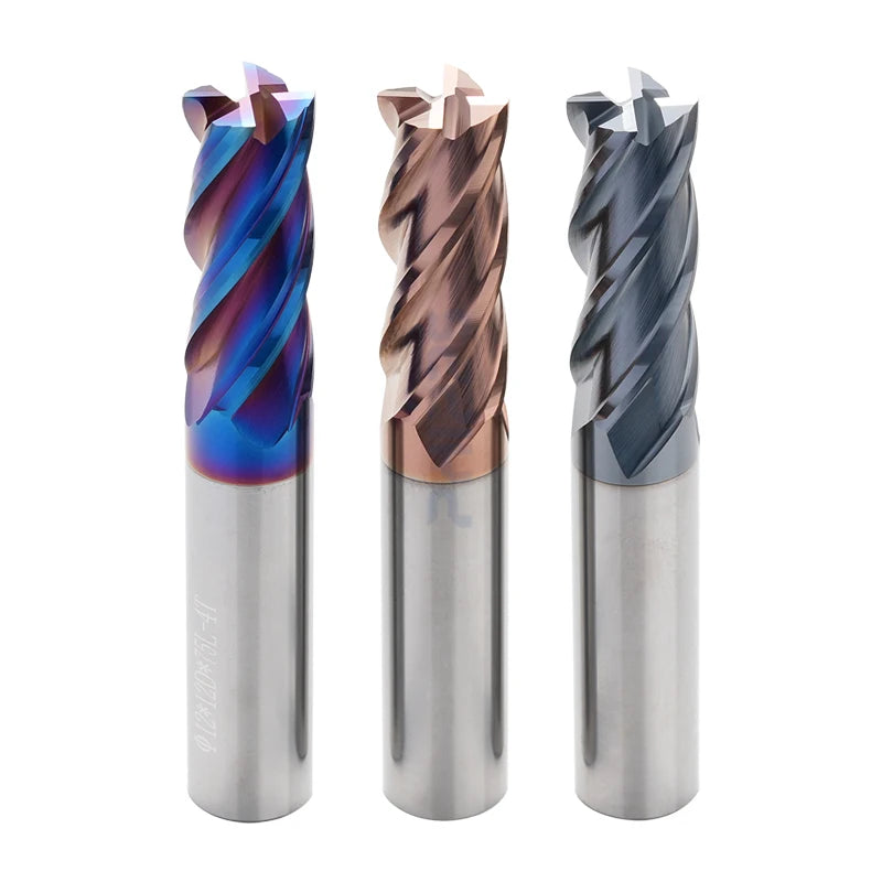 55 HRC 60 HRC55 HRC65 8 mm 2 4 Flutes 4F CNC Flat Endmill 5mm Tungsten Carbide Square End Mill for Hardened Steel