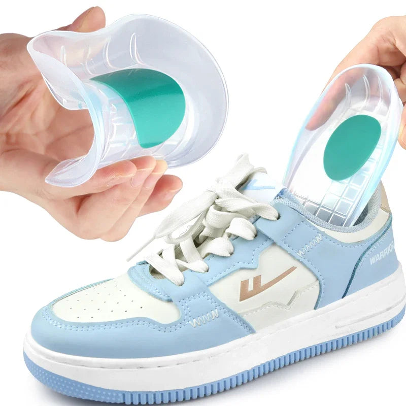 Silicone Heel Cups and Gel Heel Cushions for Foot Care Arch Support Insoles Pain Relief Comfort Pads for Sports and Everyday Use
