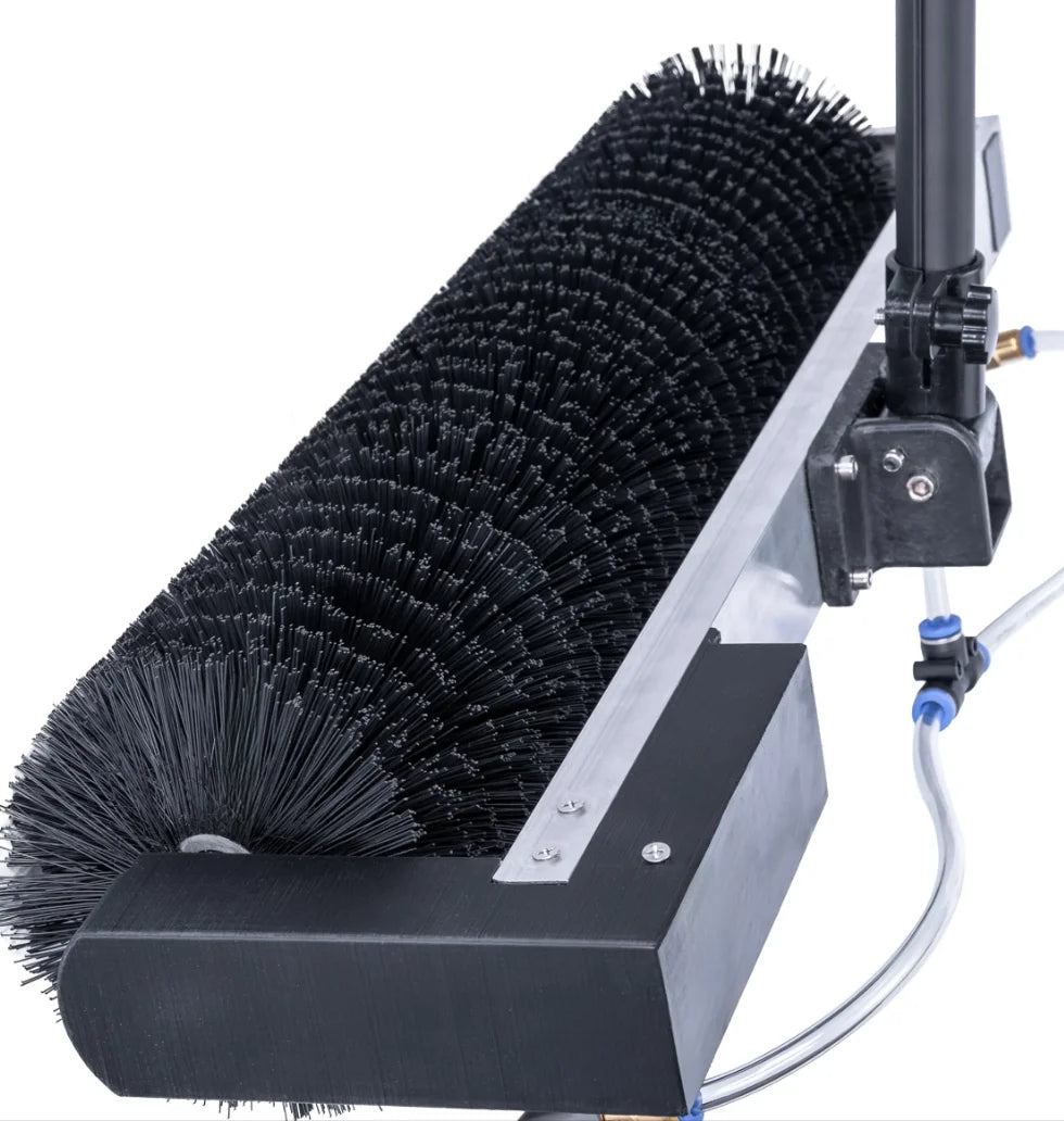 Auto Water Spray Telescopic Cleaning Roller Brush 3.5m/5.5m/7.5m for Window Glass & Solar Panels Cleaning Tools