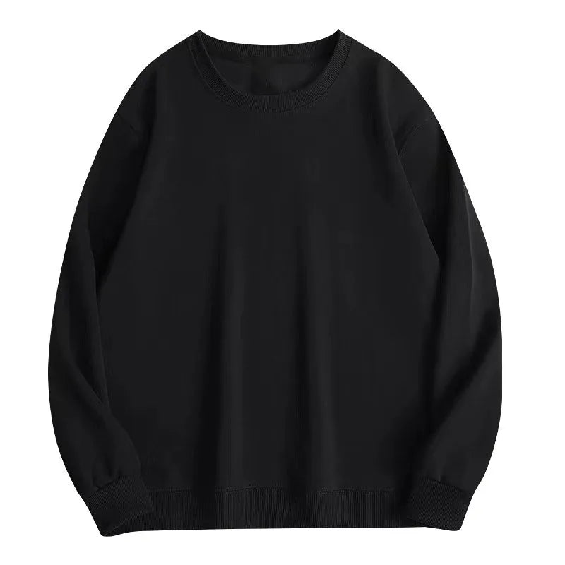 OEM custom logo embroidery printed design 300g Chinese cotton composite round neck men and women pullover solid color sweatshirt