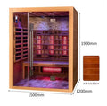 Chinese Brands Modern 2-Person Red Cedar Far Infrared Sauna with Computer Control Panel Wet Steam Function and Accessories