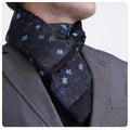 Exve Exclusive Elegant Double-Sided Jacquard Woven Turkey Origin Scarf Black Navy Blue Turquoise Floral Pattern Hat Glove Sets