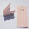 Custom Pink Art Paper Black Foil Girl Jewelry Packaging Necklace Bracelet Folding Paper Cards