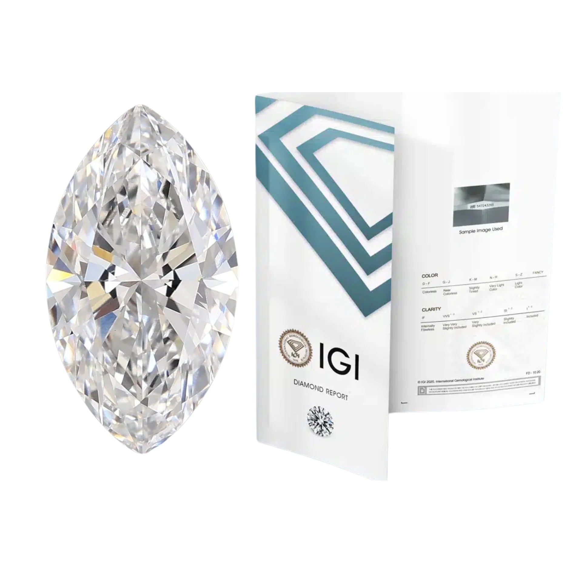 5.00CT D Color VS1 Clarity Lab Grown Marquise Cut Diamond Pendant IGI Certified Loose Stone Anniversary Jewelry Gift