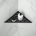 RTS 10 Inch Matte Black Stainless Steel Recessed Corner Shelf Modern Design No Drilling Required for Bathroom USA Stock