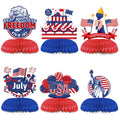 3-piece American Independence Day Themed Party Desktop Decoration National Day 4th of July Patriotic Honeycomb Ball Ornament Set