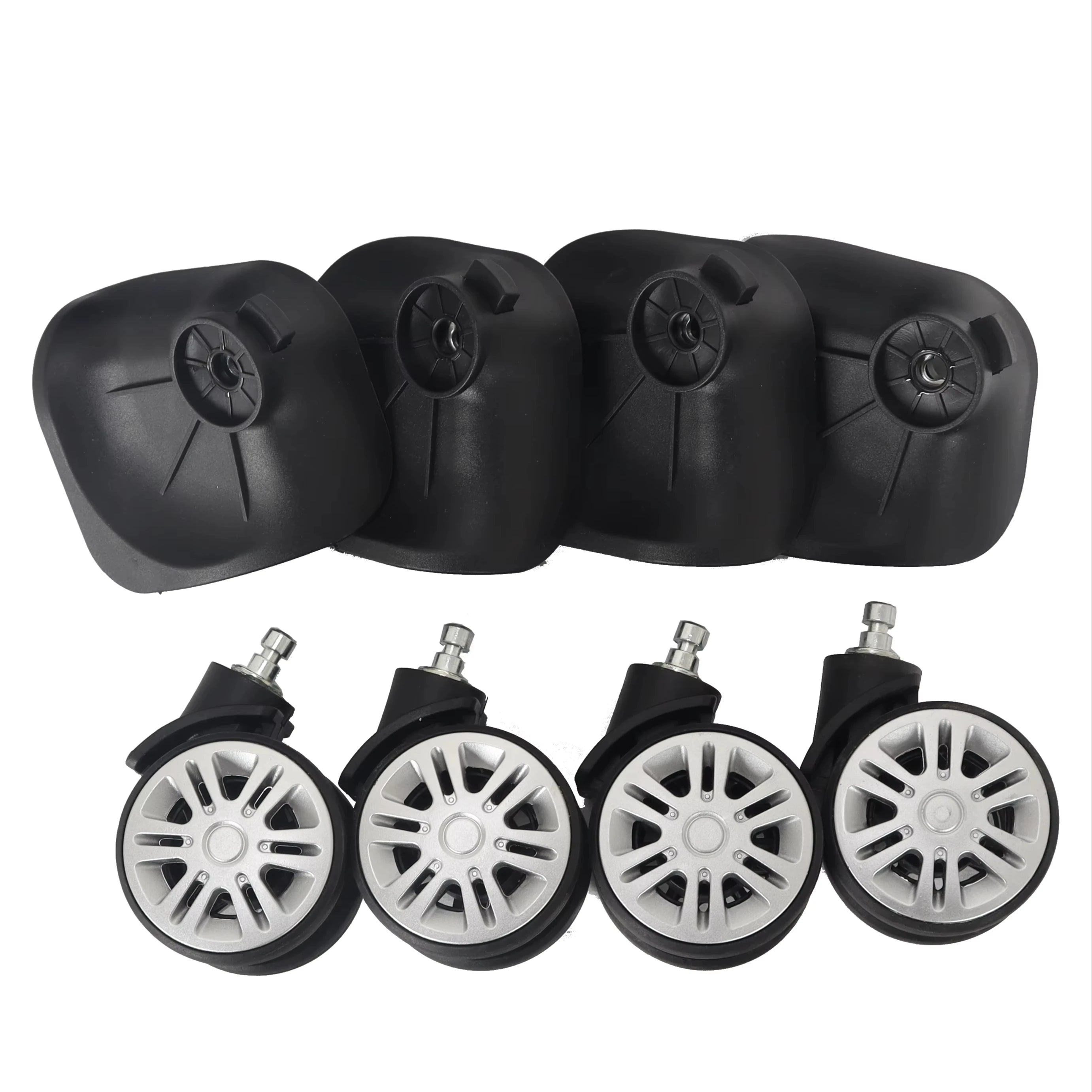 Wholesale Suitcase Wheels Replacement Parts Trolley Detachable Shock-Absorbing Travel Luggage Casters Ready Stock