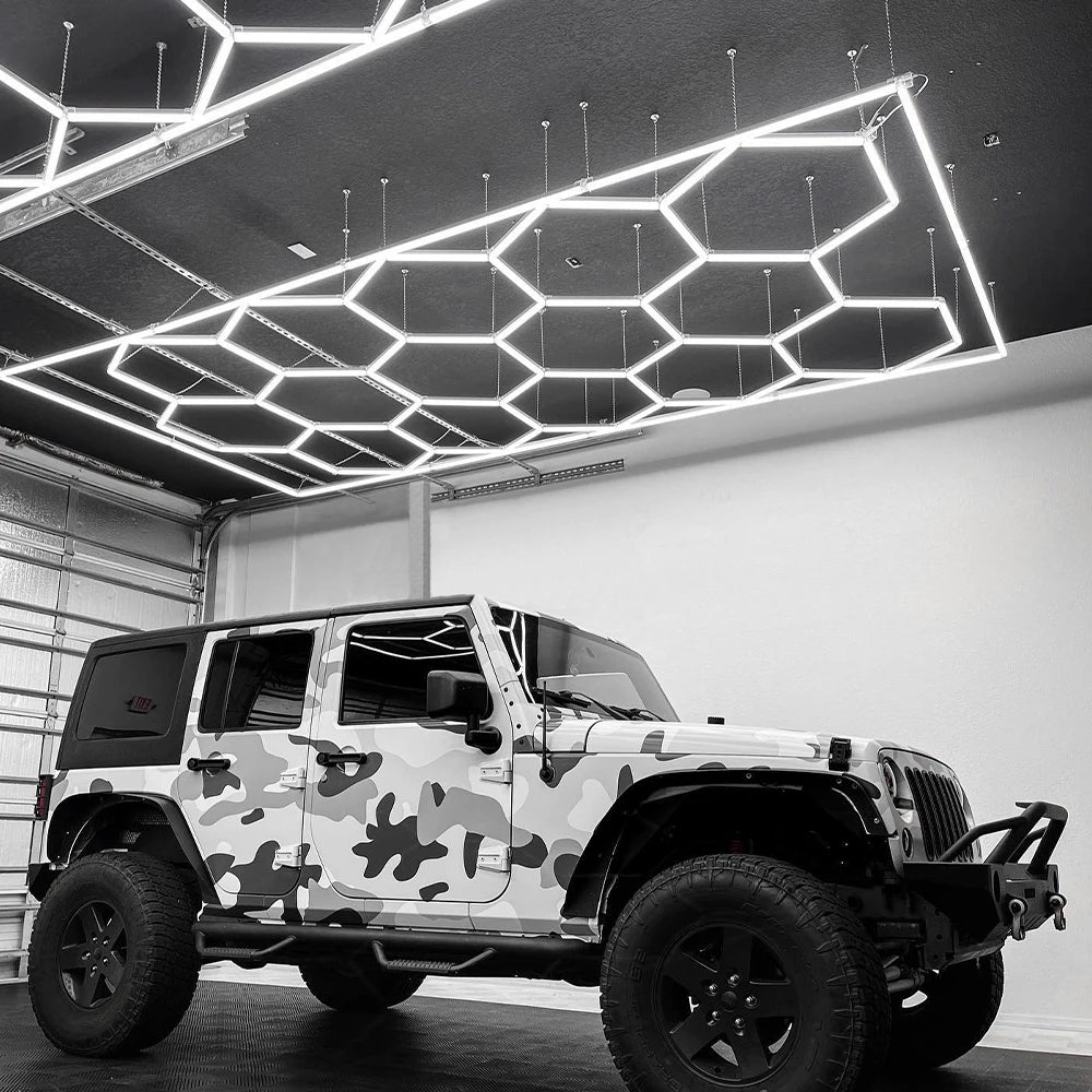Wholesale Honeycomb Car Parking Garage Lights Hex Led Garage Lights Ceiling 14 Hexagonal  Garage Light