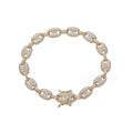 Wholesale JR Bling Jewelry Men Cubic Zirconia Crystal Iced Out Silver Plated Stainless Steel Classic Coffee Bean Chain Anklet