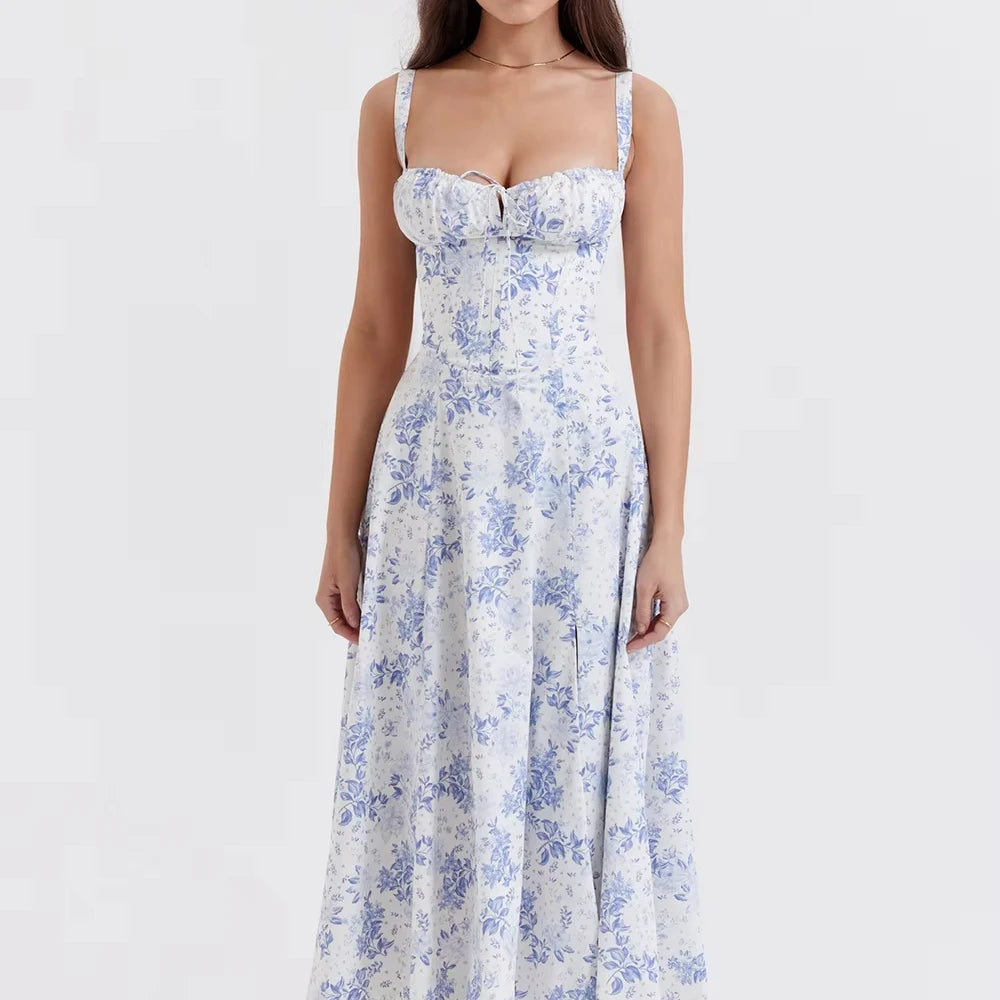 2025 Summer Dress Temperament Fashion High-end Spaghetti-strap Gentle Style Dress for Women French Style Woman Dress