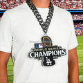 Customizable MVP Letter Necklace for Sport Fans Oversized Shining Acrylic Reflective Plastic Chain Cartoon Football Champion