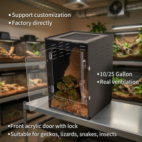 New Durable 16x16x24inch PVC/Acrylic Reptile Breeding House Enclosure for Geckos Lizards Tortoises & Spiders
