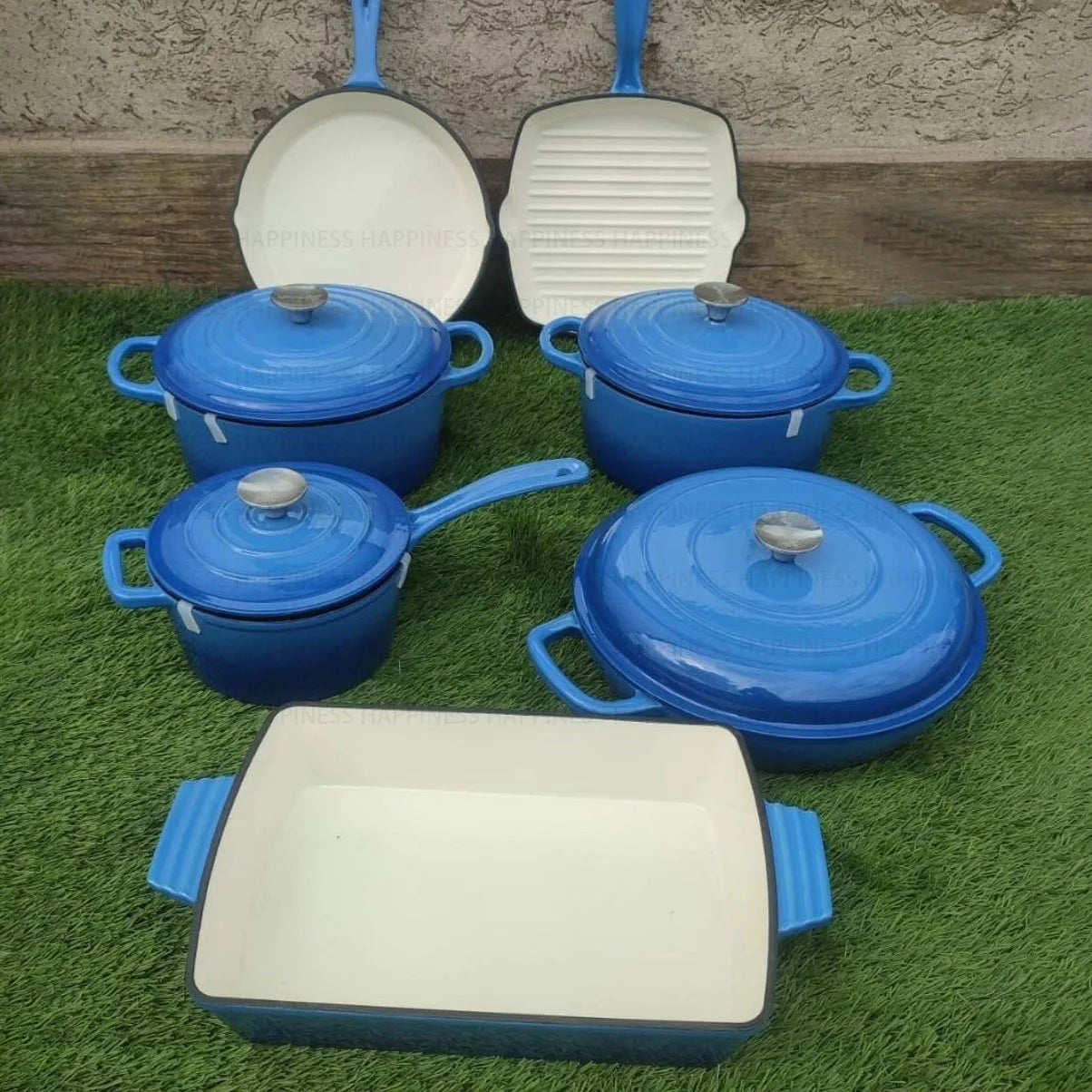 Best Quality Modern Metal Non-Stick Enamel Cast Iron Casserole Two Handles Induction Base for Home Restaurant Use Eco-Friendly