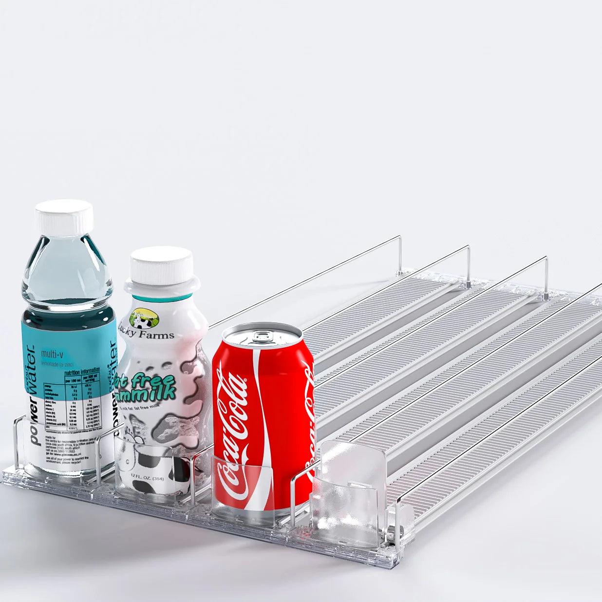 WholeSale Roller Pusher Shelf Bottle Display Shelf Rack for Commercial Refrigerator