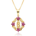 New Arrival Flower Design Fashion Pendant 925 Silver 18k Gold Necklace for Women Jewelry Gift Party