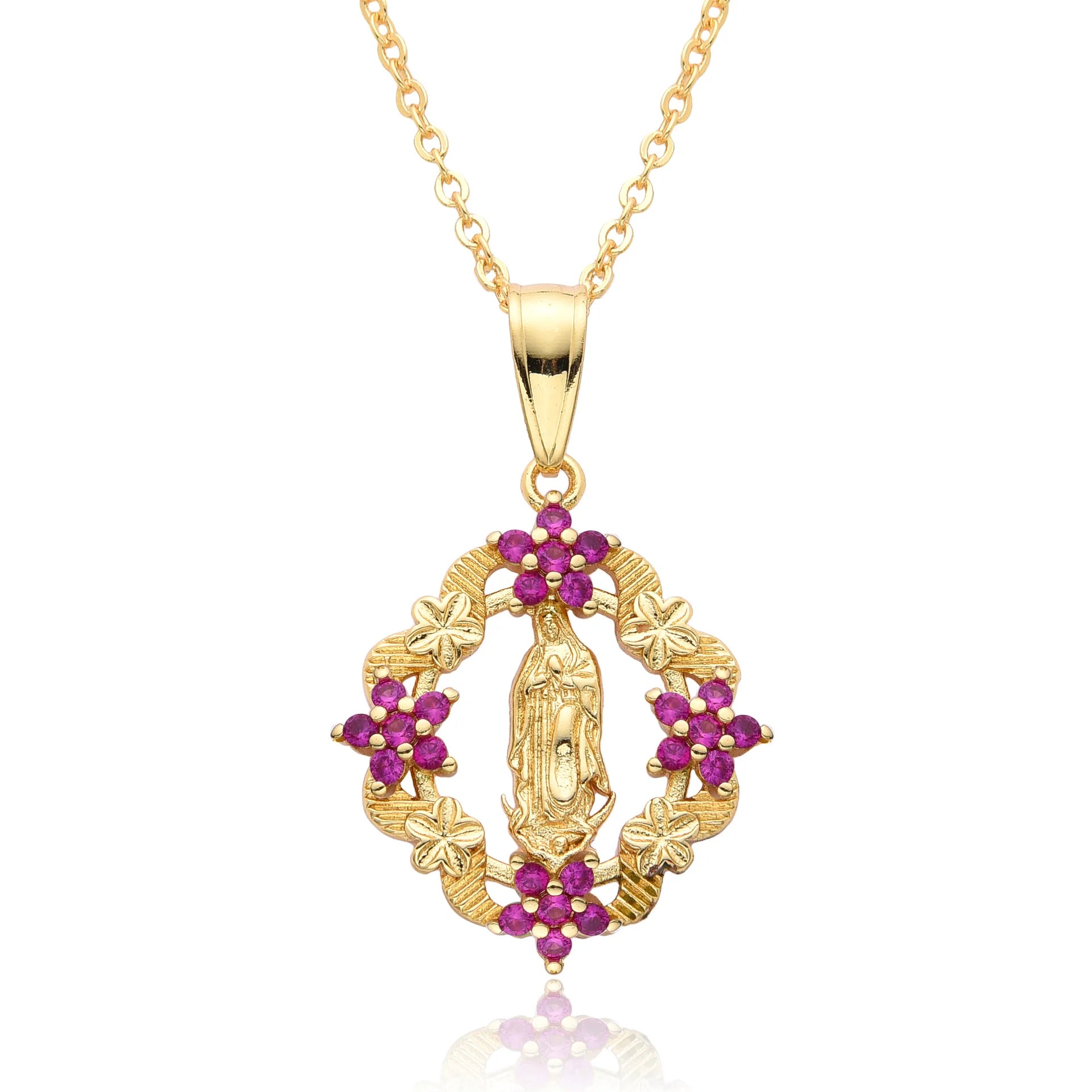 New Arrival Flower Design Fashion Pendant 925 Silver 18k Gold Necklace for Women Jewelry Gift Party