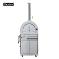 Commercial 35000 BTU Premium Gas Pizza Oven 304 Stainless Steel with 15mm Fire Brick USA/EU Certified